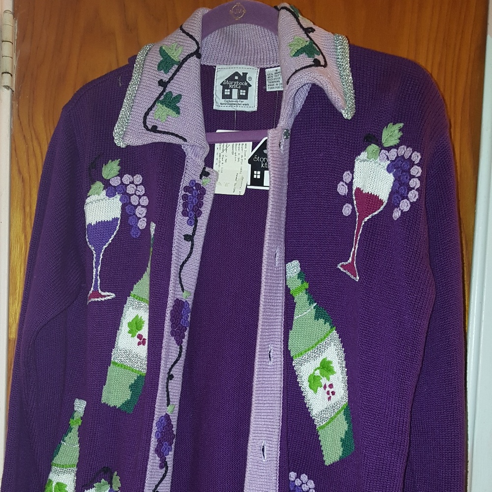 Story Book Collectible, Rare Wine & Grapes Sweater